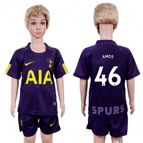 Tottenham Hotspur #46 Amos Sec Away Kid Soccer Club Jersey